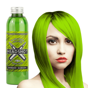 neonově zelená barva na vlasy