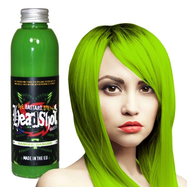 Neonově zelená barva na vlasy