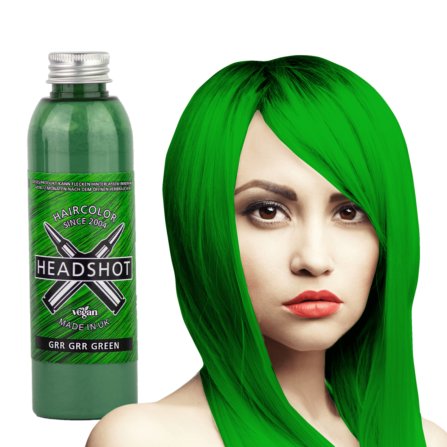 zelená barva na vlasy