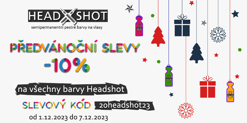 Slevy -10 % na všechny šílené odstíny Headshot